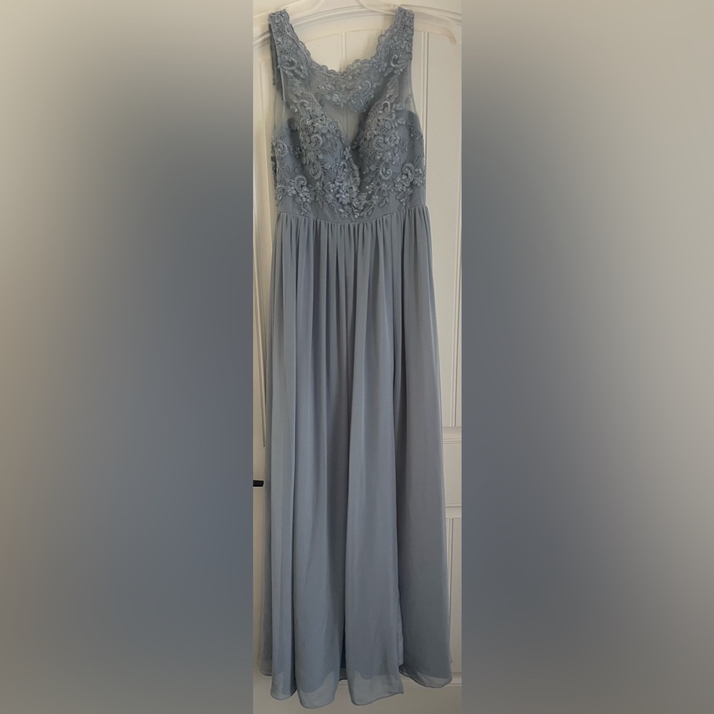 Azazie Dusty Blue formal dress